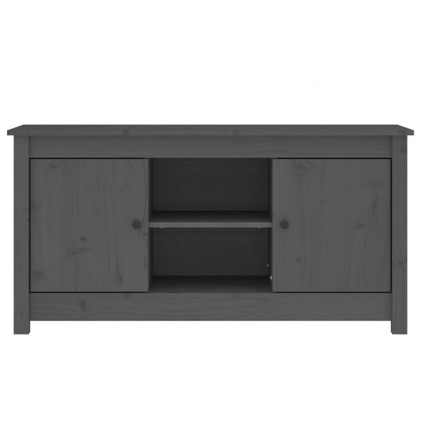 Mueble de TV de madera maciza de pino gris 103x36.5x52 cm M 3