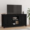 Mueble de TV de madera maciza de pino negro 103x36.5x52 cm 1