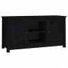 Mueble de TV de madera maciza de pino negro 103x36.5x52 cm 2