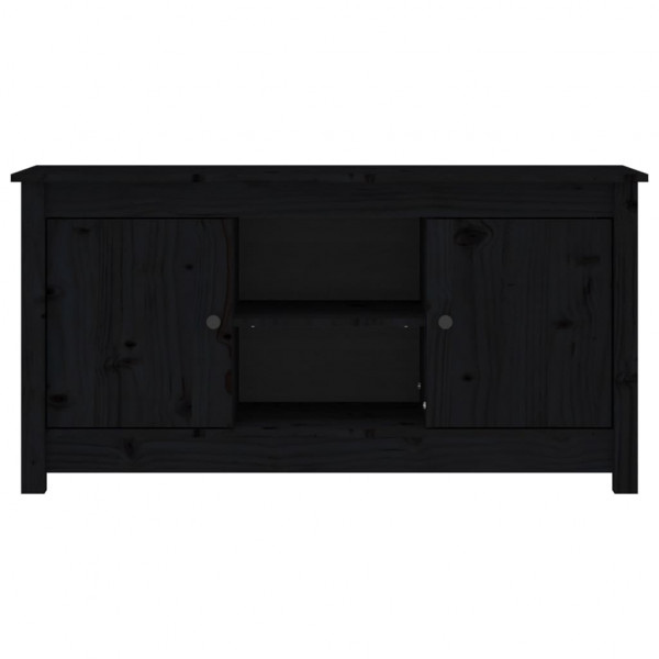 Móvel de TV 103x36.5x52 cm madeira de pinho maciça preto M 3