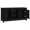 Mueble de TV de madera maciza de pino negro 103x36.5x52 cm 4