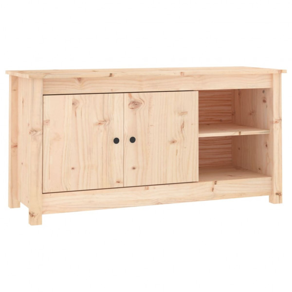 Mueble de TV de madera maciza de pino 103x36.5x52 cm M 2