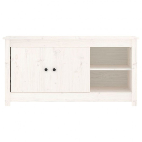 Móvel de TV 103x36.5x52 cm madeira de pinho maciça branco M 3