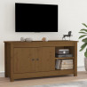 Mueble de TV madera maciza de pino marrón miel 103x36.5x52 cm 1