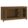 Mueble de TV madera maciza de pino marrón miel 103x36.5x52 cm 4