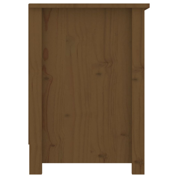 Mueble de TV madera maciza de pino marrón miel 103x36.5x52 cm M 5