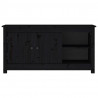 Mueble de TV de madera maciza de pino negro 103x36.5x52 cm 3
