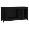 Mueble de TV de madera maciza de pino negro 103x36.5x52 cm 4