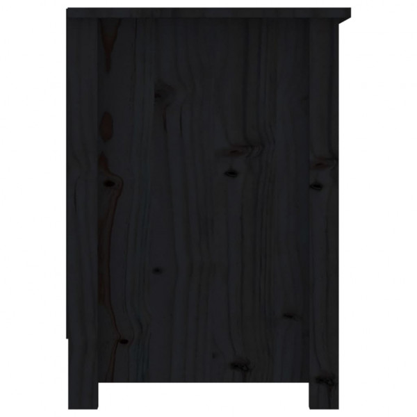 Mueble de TV de madera maciza de pino negro 103x36.5x52 cm M 5