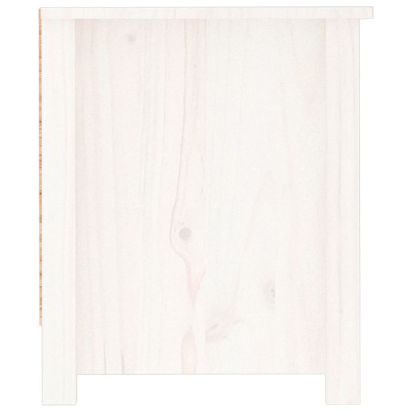Armario zapatero de madera maciza de pino blanco 110x38x45.5 cm M 5