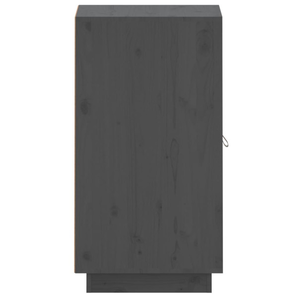 Aparador de madera maciza de pino gris 34x40x75 cm M 5