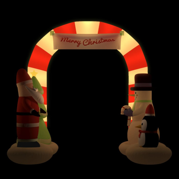 Puerta de arco inflable de Navidad con LED 260 cm M 4