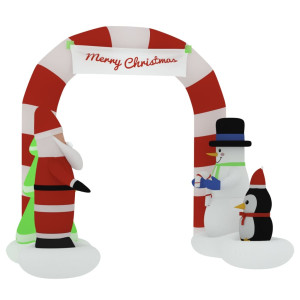 Puerta de arco inflable de Navidad con LED 260 cm H