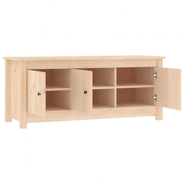Mueble zapatero de madera maciza de pino 110x38x45.5 cm M 4