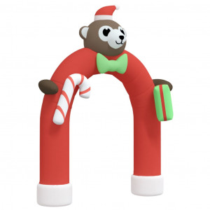 Puerta de arco inflable de Navidad con LED 380 cm H