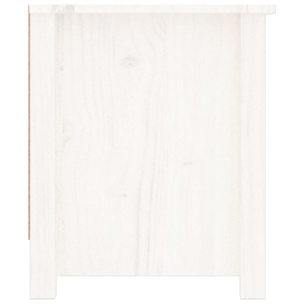 Mueble zapatero de madera maciza de pino blanco 110x38x45.5 cm M 5
