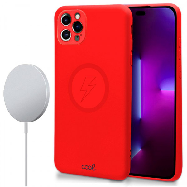 Carcasa COOL Para iPhone 14 Pro Magnética Cover Rojo D