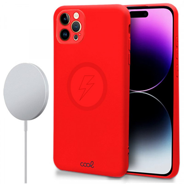 Carcasa COOL Para iPhone 14 Pro Max Magnética Cover Rojo D