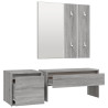 Set de muebles de recibidor madera contrachapada gris Sonoma 5