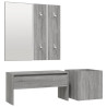 Set de muebles de recibidor madera contrachapada gris Sonoma 2