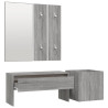 Set de muebles de recibidor madera contrachapada gris Sonoma 5