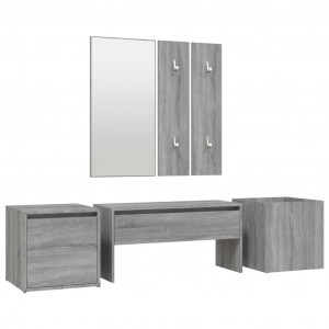 Set de muebles de recibidor madera contrachapada gris Sonoma H