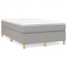 Estructura de cama box spring tela gris claro 120x200 cm 2