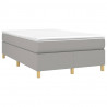 Estructura de cama box spring tela gris claro 120x200 cm 3