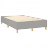 Estructura de cama box spring tela gris claro 120x200 cm 4