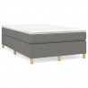Estructura de cama box spring tela gris oscuro 120x200 cm 2