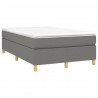 Estructura de cama box spring tela gris oscuro 120x200 cm 3
