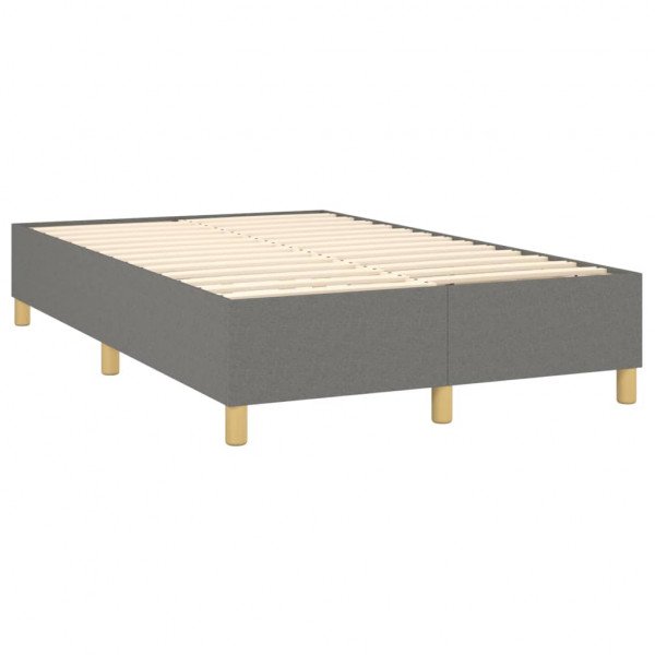 Estructura de cama box spring tela gris oscuro 120x200 cm M 4