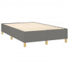 Estructura de cama box spring tela gris oscuro 120x200 cm 4