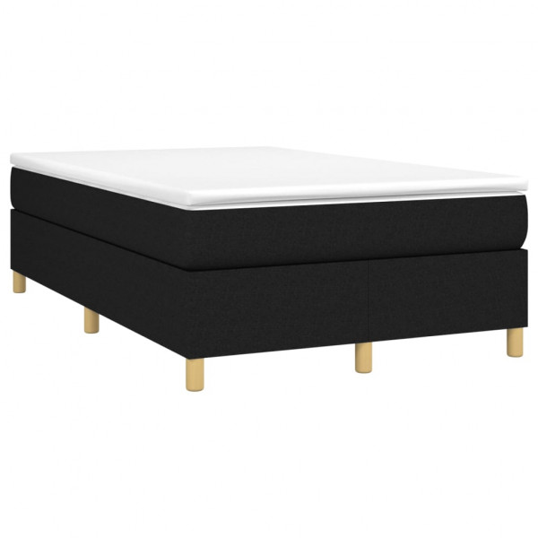 Estructura de cama box spring tela negro 120x200 cm M 3