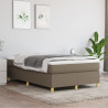 Estructura de cama box spring tela gris taupe 120x200 cm 1