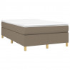 Estructura de cama box spring tela gris taupe 120x200 cm 3