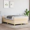 Estructura de cama box spring tela color crema 120x200 cm 1