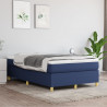 Estructura de cama box spring tela azul 120x200 cm 1