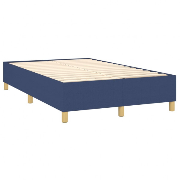 Estructura de cama box spring tela azul 120x200 cm M 4
