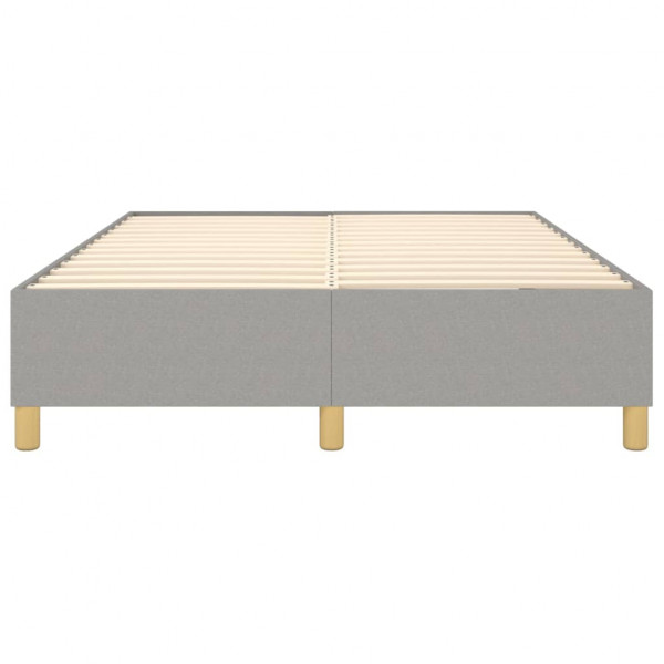 Estructura de cama box spring tela gris claro 140x190 cm M 5