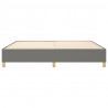Estrutura de cama sem colchão 140x190 cm tecido cinzento-escuro 5