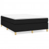 Estructura de cama box spring tela negro 140x190 cm 2