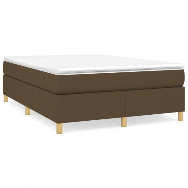Estructura de cama box spring tela marrón 140x190 cm M 2