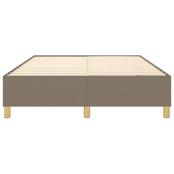 Estructura de cama box spring tela gris taupe 140x190 cm M 5