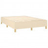 Estructura de cama box spring tela color crema 140x190 cm 4
