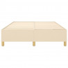 Estrutura de cama sem colchão 140x190 cm tecido cor creme 5