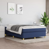 Estructura de cama box spring tela azul 140x190 cm 1
