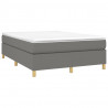 Estructura de cama box spring tela gris oscuro 140x200 cm 3