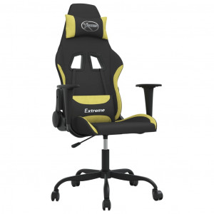 Silla gaming de masaje tela negro y verde claro H