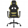 Silla gaming de masaje tela negro y verde claro 3